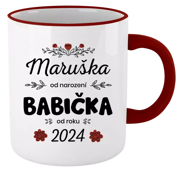 Hrnek Jméno od narození, babička od roku