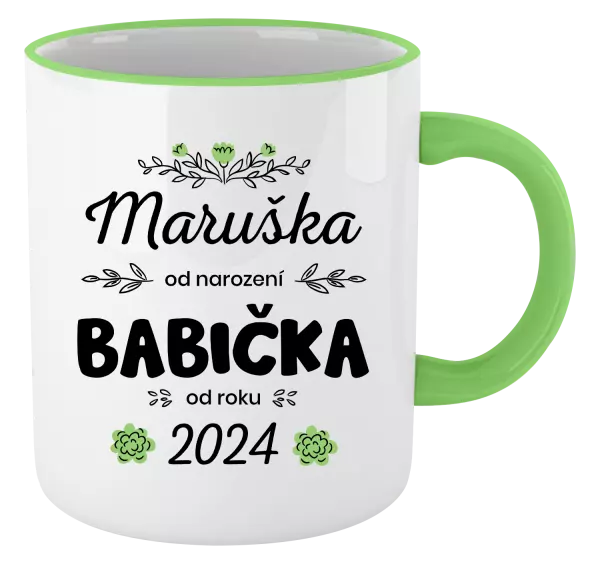 Hrnek Jméno od narození, babička od roku