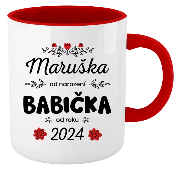 Hrnek Jméno od narození, babička od roku