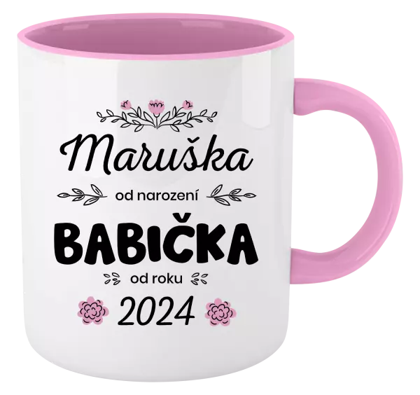 Hrnek Jméno od narození, babička od roku