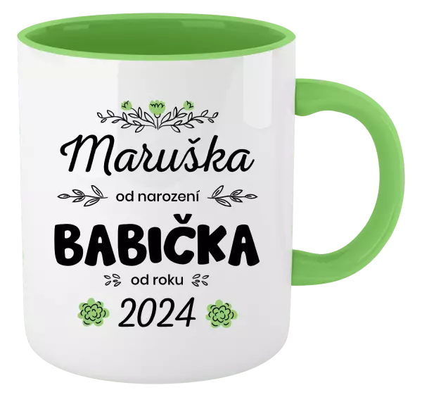 Hrnek Jméno od narození, babička od roku