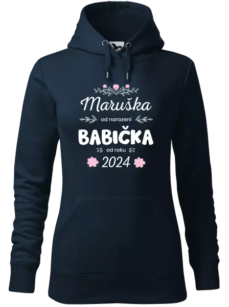 Dámská mikina Jméno od narození, babička od roku