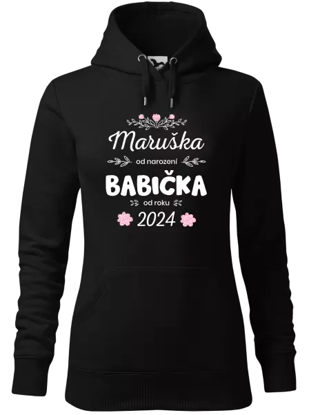 Dámská mikina Jméno od narození, babička od roku