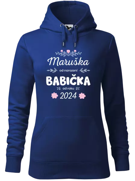 Dámská mikina Jméno od narození, babička od roku