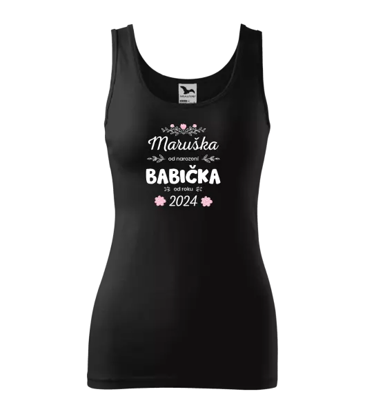 Dámské tílko Jméno od narození, babička od roku