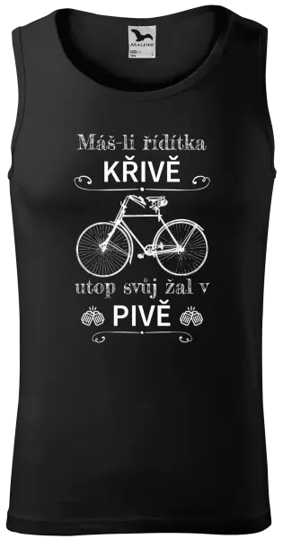 Pánské tílko Máš-li řídítka křivě, utop svůj žal v pivě