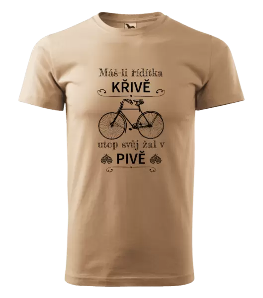 Pánské tričko Máš-li řídítka křivě, utop svůj žal v pivě