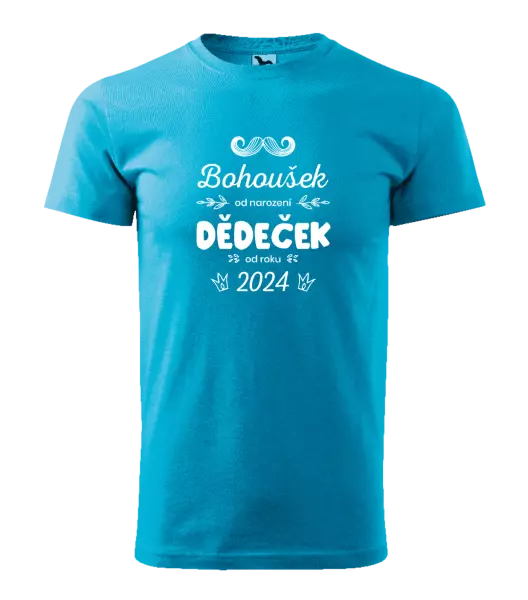 Pánské tričko Jméno od narození, dědeček od roku