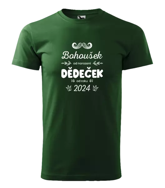 Pánské tričko Jméno od narození, dědeček od roku