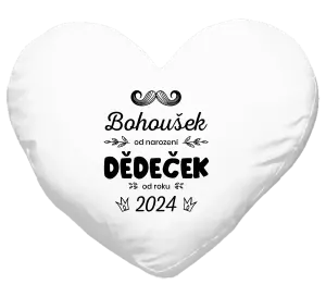Polštář Jméno od narození, dědeček od roku