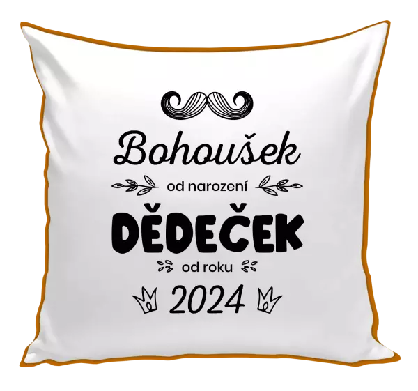 Polštář Jméno od narození, dědeček od roku