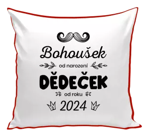 Polštář Jméno od narození, dědeček od roku