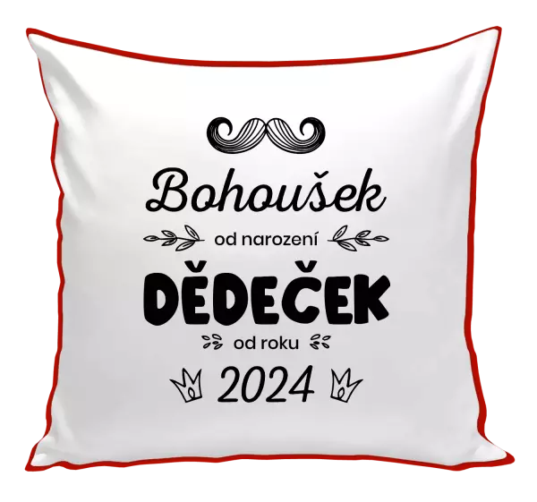 Polštář Jméno od narození, dědeček od roku