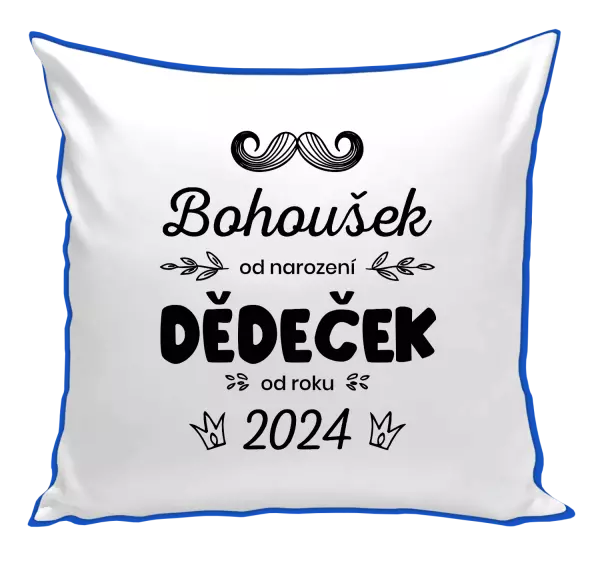 Polštář Jméno od narození, dědeček od roku