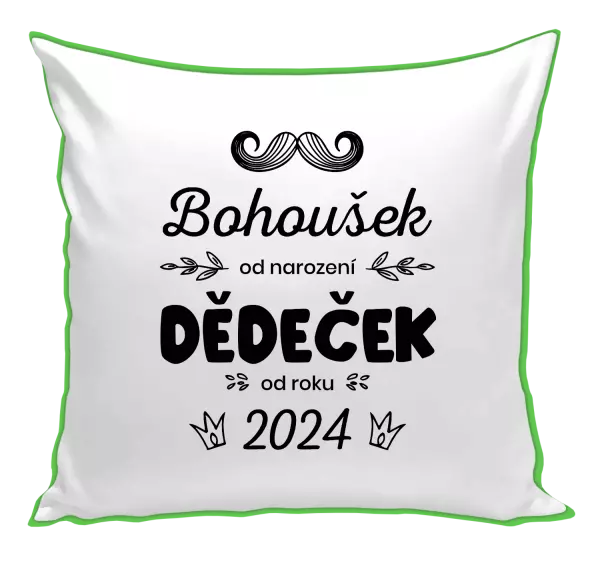 Polštář Jméno od narození, dědeček od roku