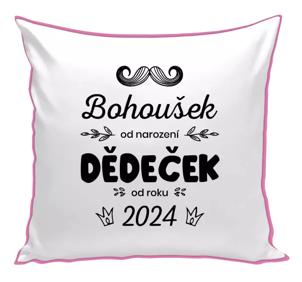 Polštář Jméno od narození, dědeček od roku