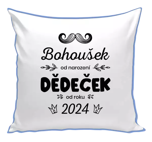 Polštář Jméno od narození, dědeček od roku