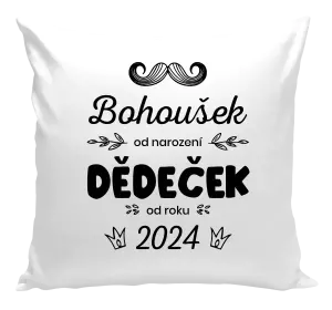 Polštář Jméno od narození, dědeček od roku