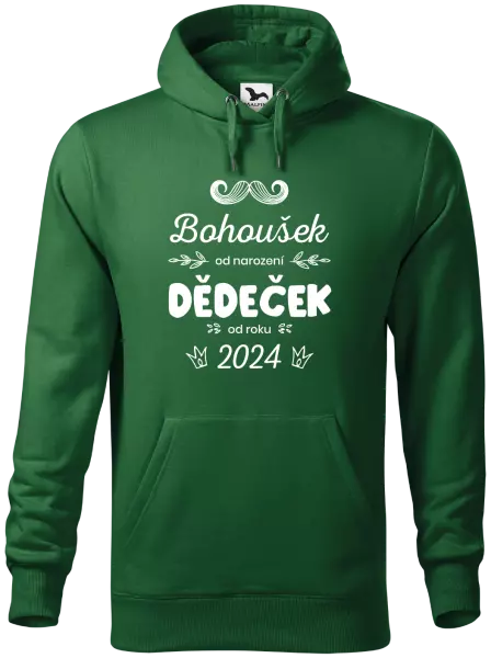 Pánská mikina Jméno od narození, dědeček od roku