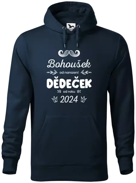 Pánská mikina Jméno od narození, dědeček od roku