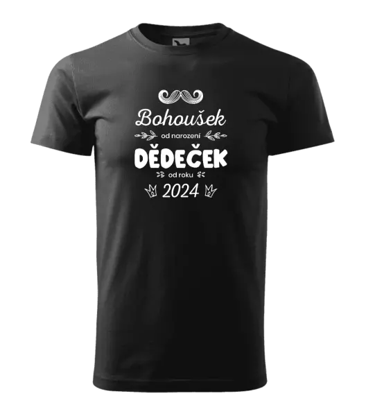Pánské tričko Jméno od narození, dědeček od roku