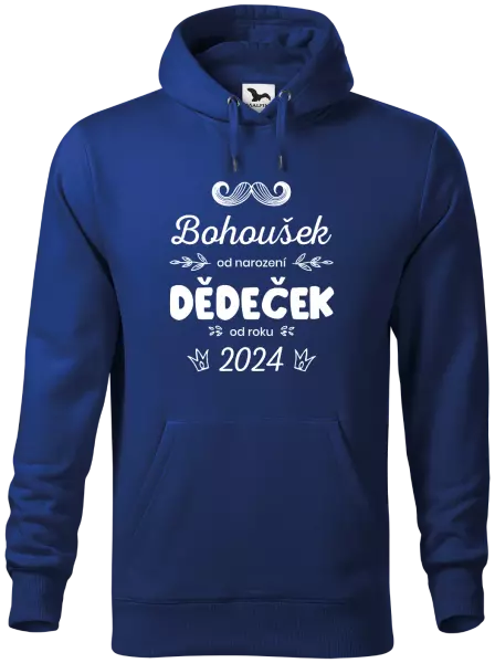 Pánská mikina Jméno od narození, dědeček od roku