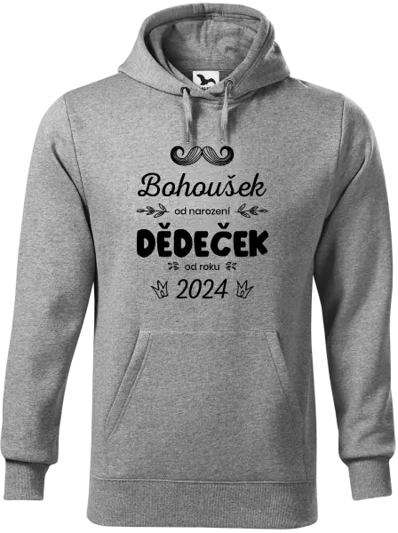 Pánská mikina Jméno od narození, dědeček od roku