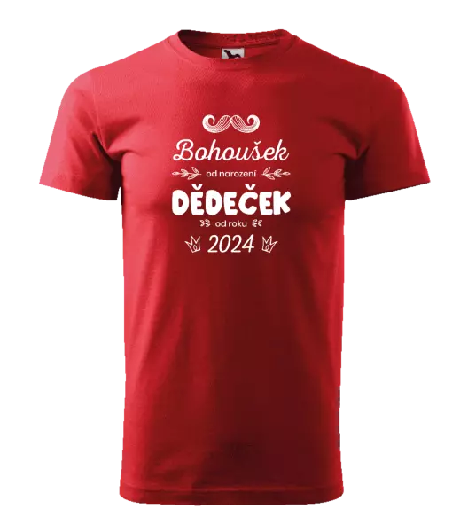 Pánské tričko Jméno od narození, dědeček od roku