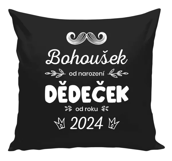 Polštář Jméno od narození, dědeček od roku