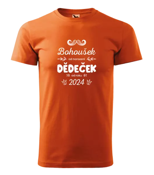 Pánské tričko Jméno od narození, dědeček od roku