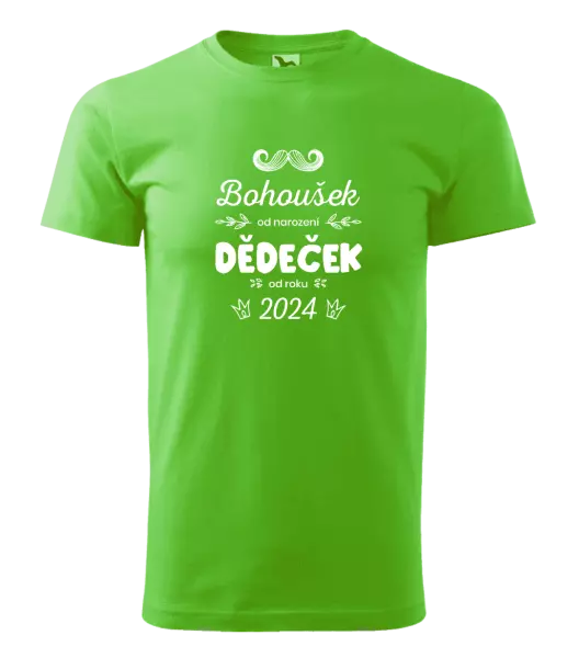 Pánské tričko Jméno od narození, dědeček od roku