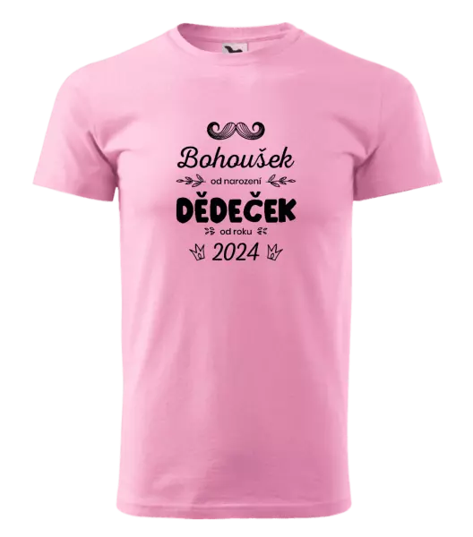 Pánské tričko Jméno od narození, dědeček od roku