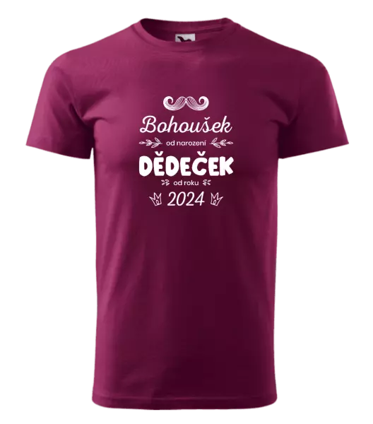 Pánské tričko Jméno od narození, dědeček od roku