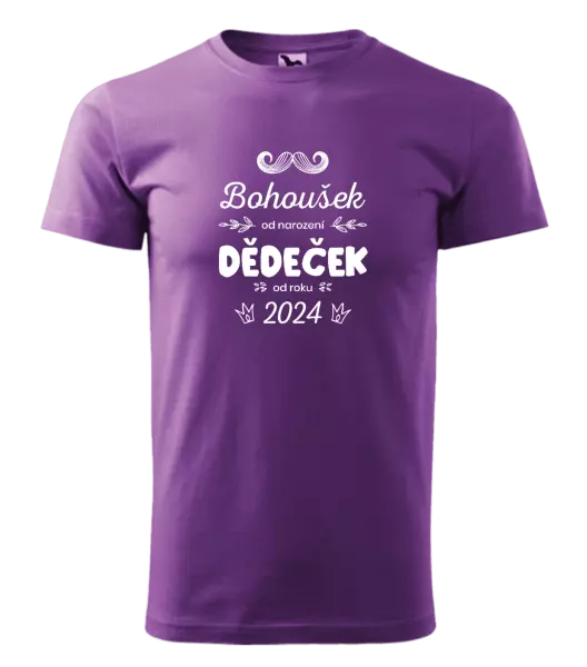 Pánské tričko Jméno od narození, dědeček od roku