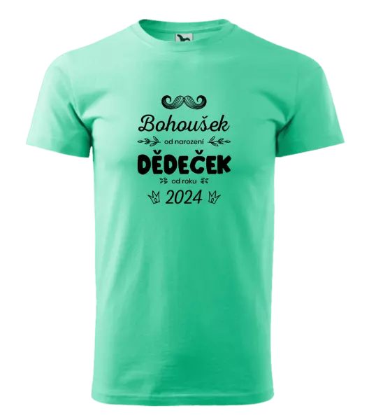 Pánské tričko Jméno od narození, dědeček od roku