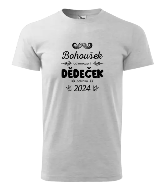 Pánské tričko Jméno od narození, dědeček od roku