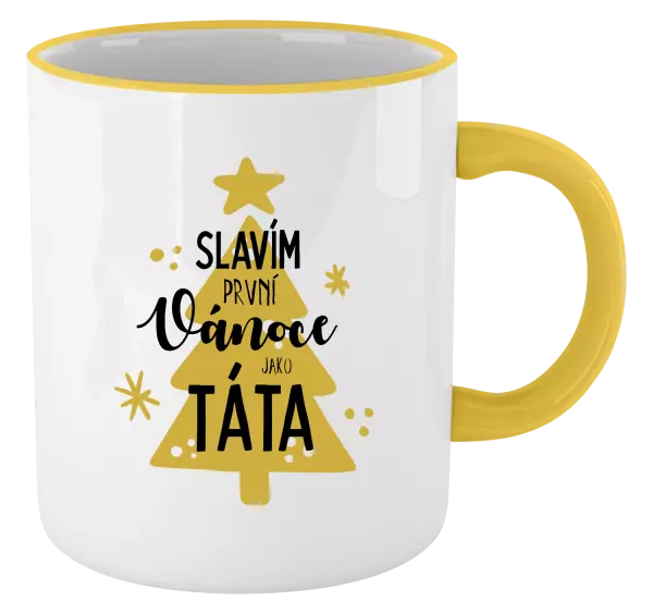 Vánoční hrnek Slavím první Vánoce jako táta