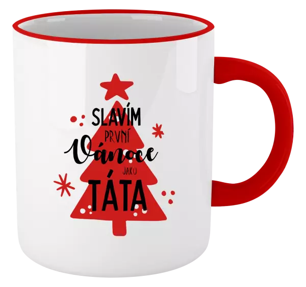 Vánoční hrnek Slavím první Vánoce jako táta