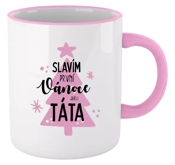 Vánoční hrnek Slavím první Vánoce jako táta