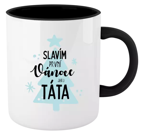 Vánoční hrnek Slavím první Vánoce jako táta