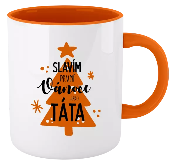 Vánoční hrnek Slavím první Vánoce jako táta