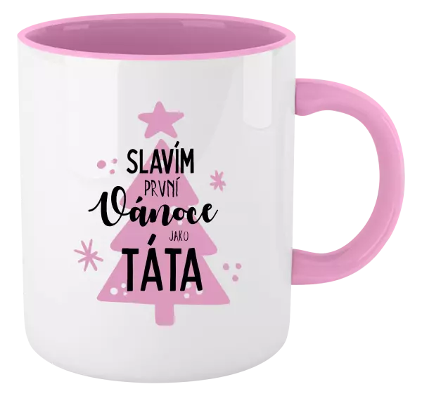 Vánoční hrnek Slavím první Vánoce jako táta