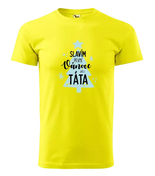 Pánské vánoční tričko Slavím první Vánoce jako táta