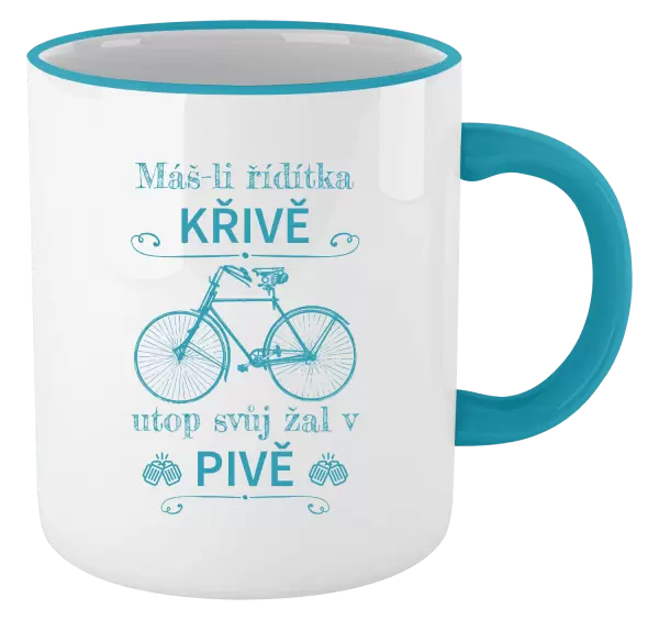 Hrnek Máš-li řídítka křivě, utop svůj žal v pivě