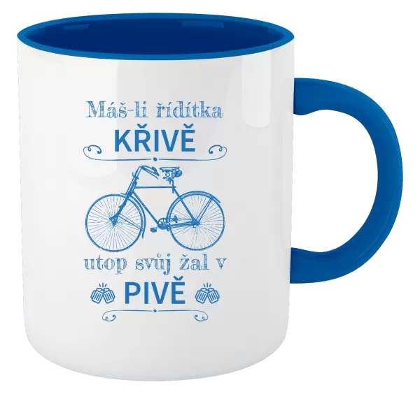 Hrnek Máš-li řídítka křivě, utop svůj žal v pivě