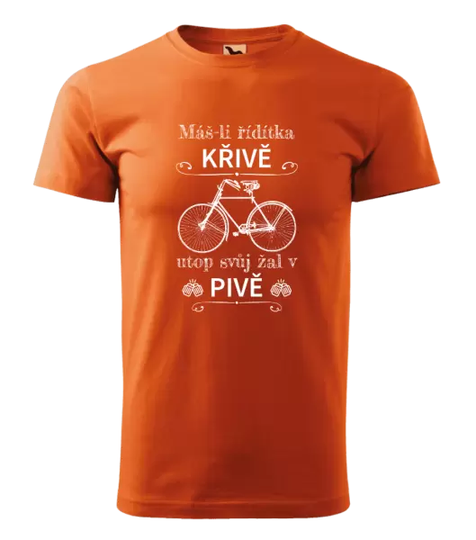 Pánské tričko Máš-li řídítka křivě, utop svůj žal v pivě