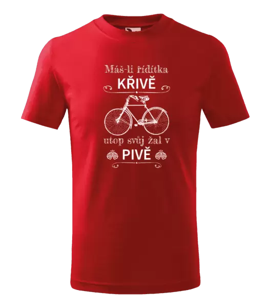 Dětské tričko Máš-li řídítka křivě, utop svůj žal v pivě
