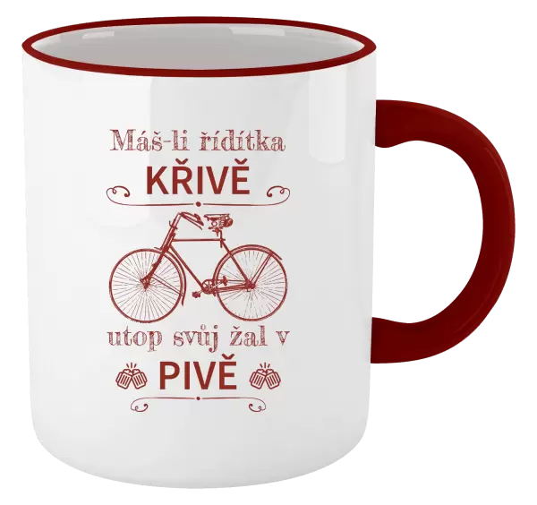 Hrnek Máš-li řídítka křivě, utop svůj žal v pivě