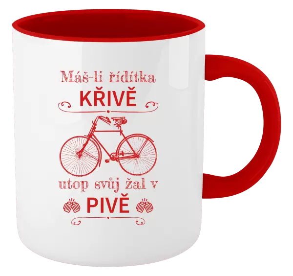 Hrnek Máš-li řídítka křivě, utop svůj žal v pivě