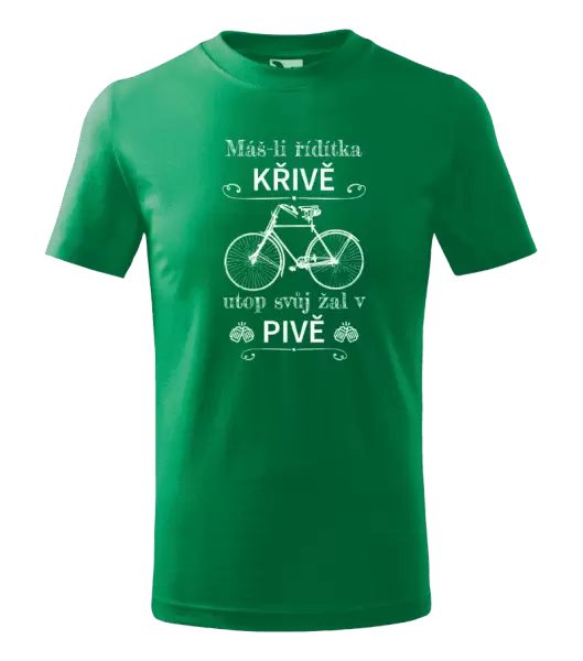 Dětské tričko Máš-li řídítka křivě, utop svůj žal v pivě
